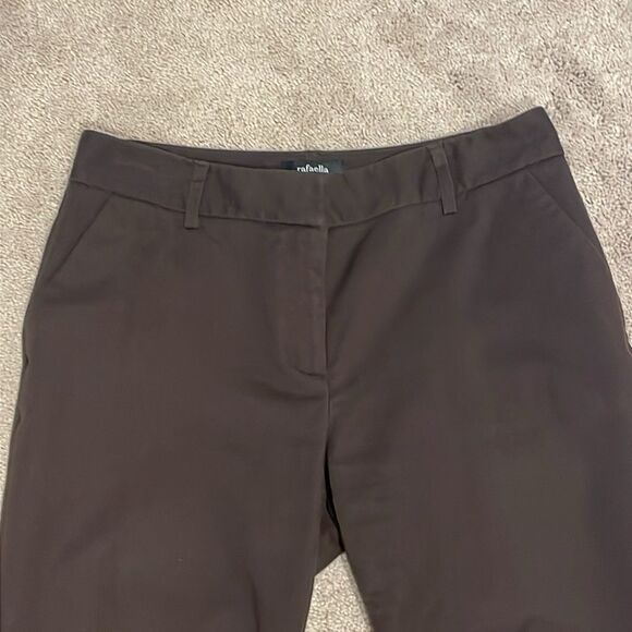 Rafaella Crop Pants Brown Size 6 Petite - Picture 2 of 11